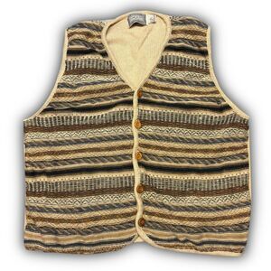 Concrete Striped Knit Sweater Vest